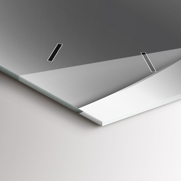 Zegar poziomy Srebrne linie