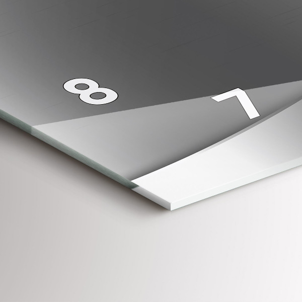 Zegar poziomy Srebrne linie