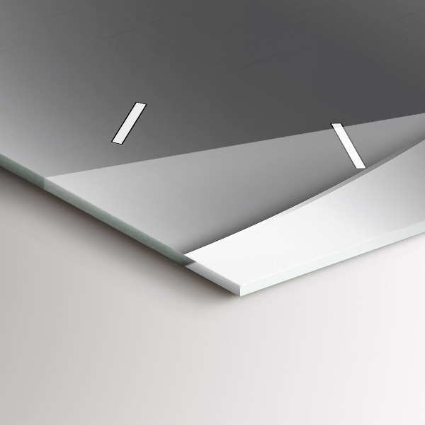 Zegar poziomy Srebrne linie