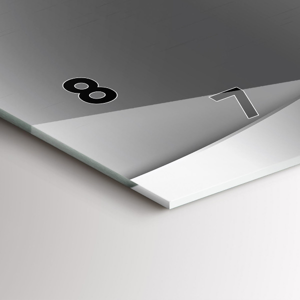 Zegar poziomy Srebrne linie