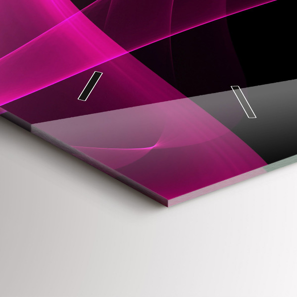 Zegar poziomy Różowa abstrakcja