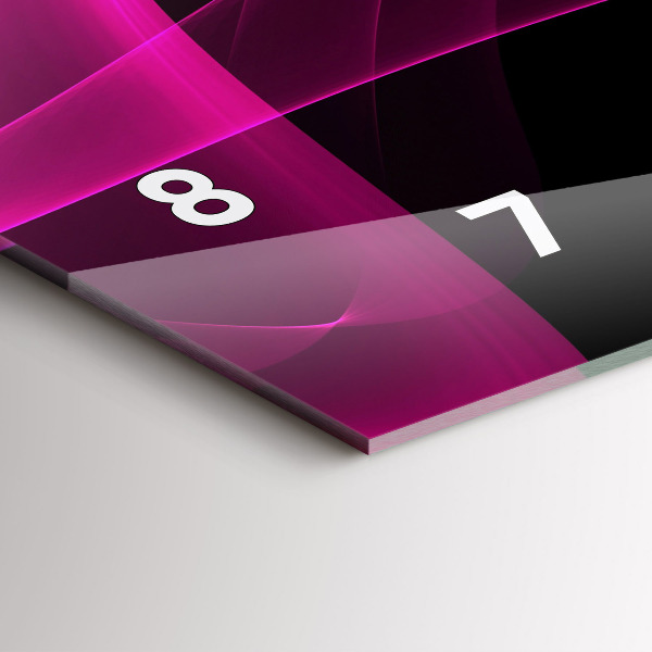 Zegar poziomy Różowa abstrakcja