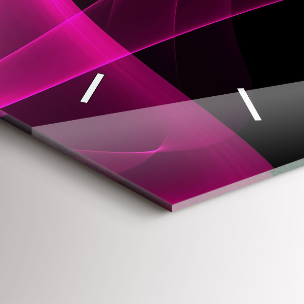 Zegar poziomy Różowa abstrakcja