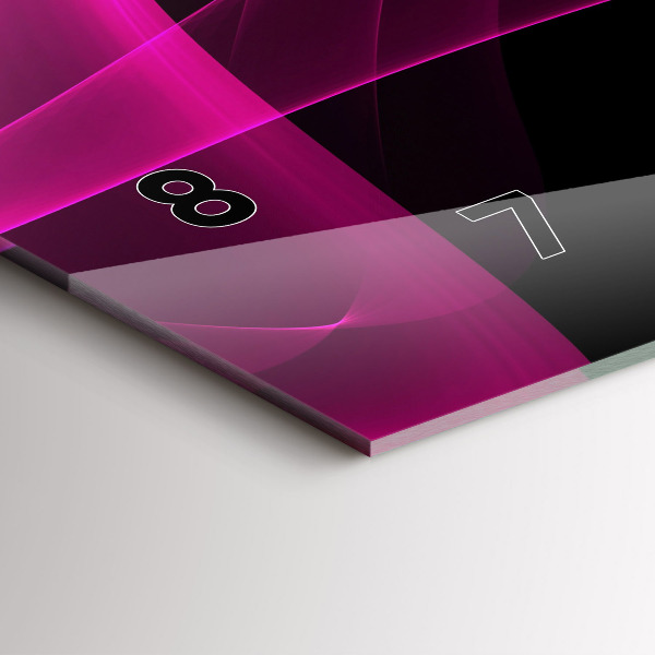 Zegar poziomy Różowa abstrakcja