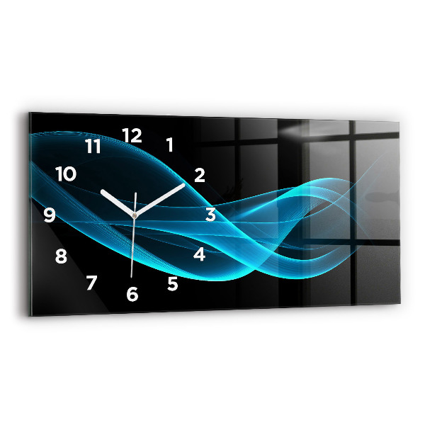 Zegar poziomy Niebieska abstrakcja