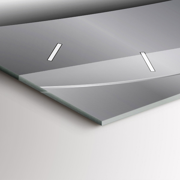 Zegar poziomy Srebrna abstrakcja