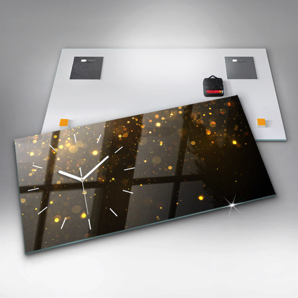 Zegar poziomy Złote pyłki