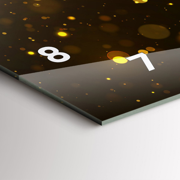 Zegar poziomy Złote pyłki