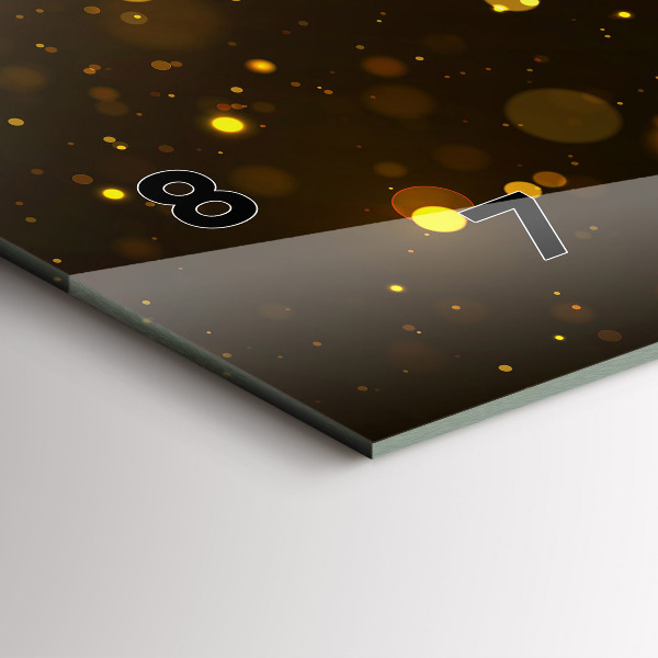 Zegar poziomy Złote pyłki