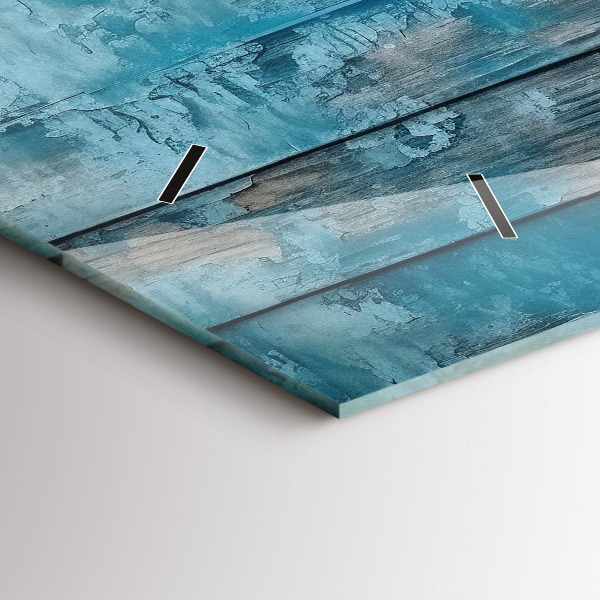 Zegar poziomy Niebieskie deski