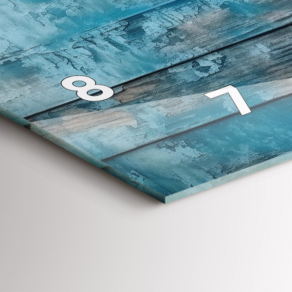 Zegar poziomy Niebieskie deski