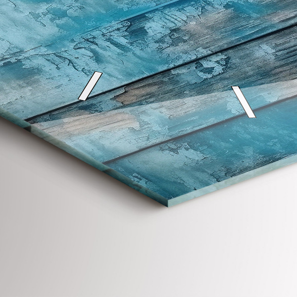 Zegar poziomy Niebieskie deski