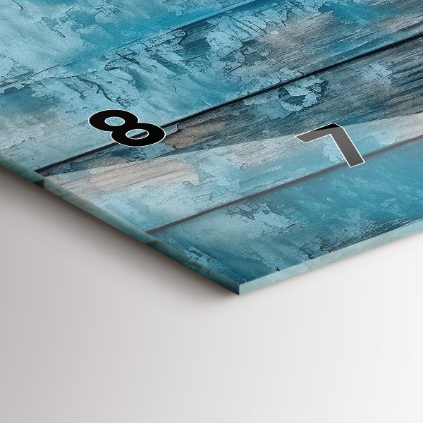 Zegar poziomy Niebieskie deski