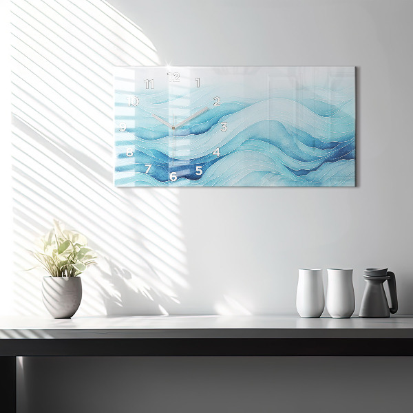 Zegar poziomy Błękitne obłoki