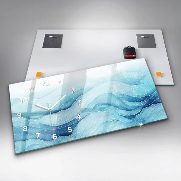Zegar poziomy Błękitne obłoki