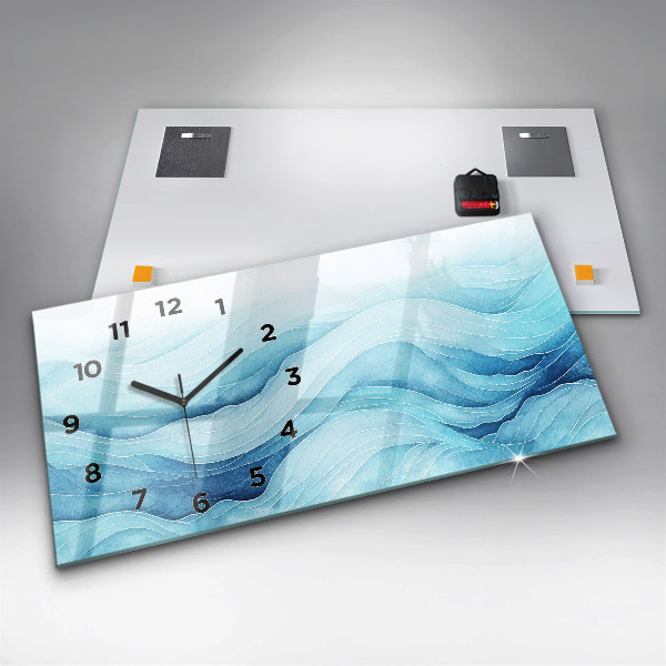 Zegar poziomy Błękitne obłoki