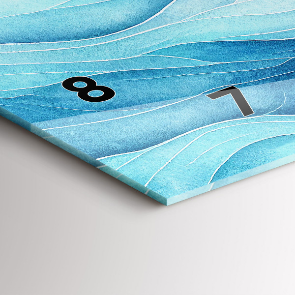 Zegar poziomy Błękitne obłoki