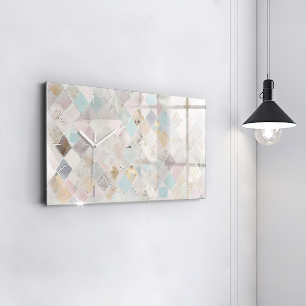 Zegar poziomy Kolorowe płytki