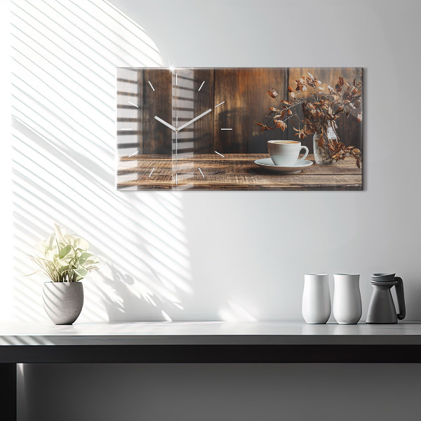 Zegar poziomy Kubek kawy