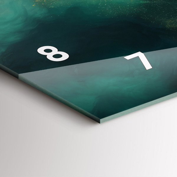 Zegar poziomy Zielony marmur