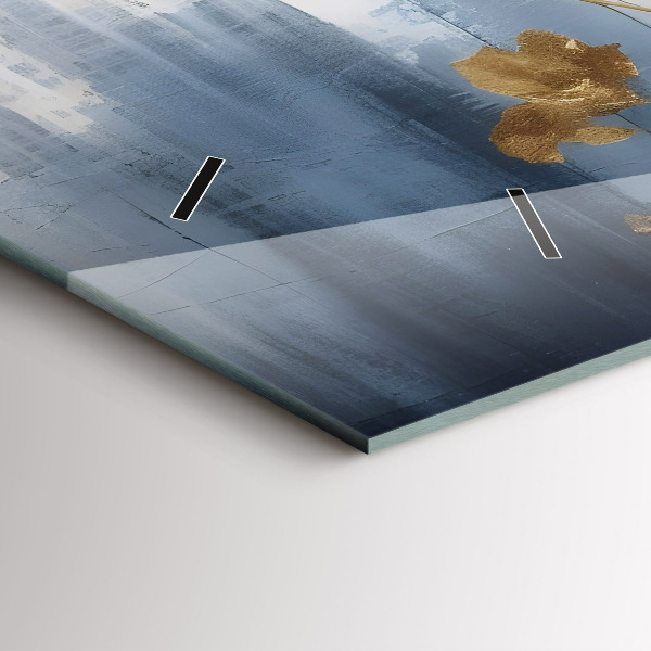 Zegar poziomy Abstrakcyjne kwiaty