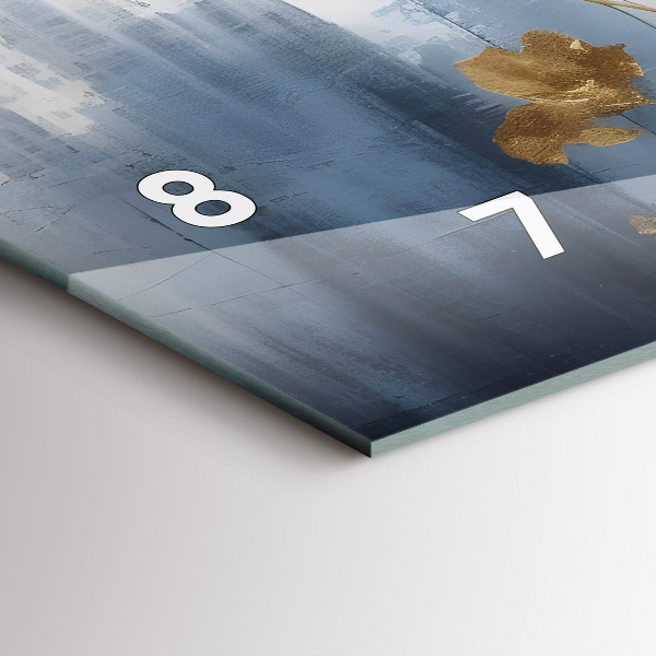 Zegar poziomy Abstrakcyjne kwiaty