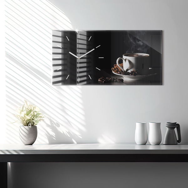 Zegar poziomy Filiżanka kawy