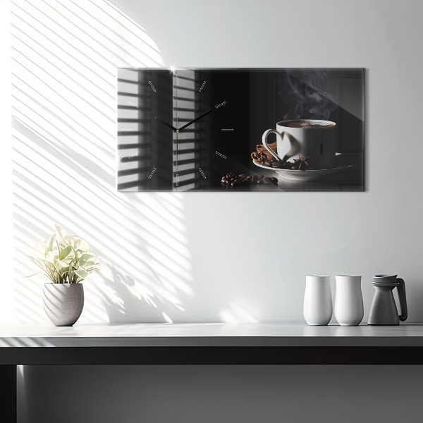 Zegar poziomy Filiżanka kawy