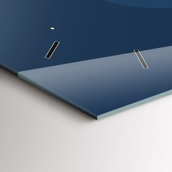 Zegar poziomy Niebieskie fale