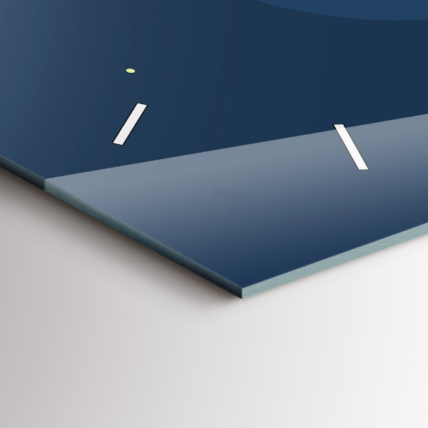 Zegar poziomy Niebieskie fale