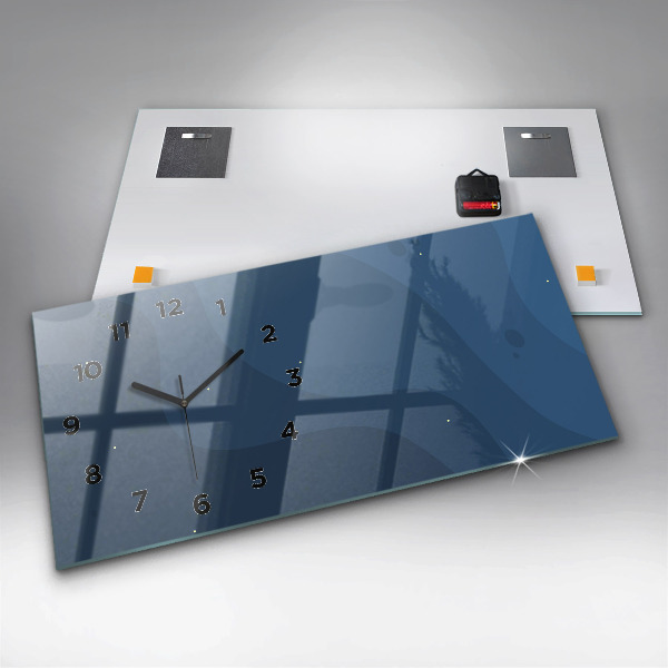 Zegar poziomy Niebieskie fale