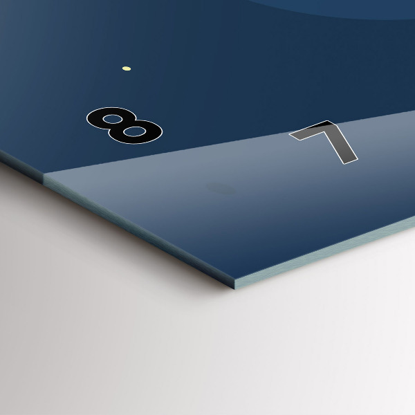 Zegar poziomy Niebieskie fale