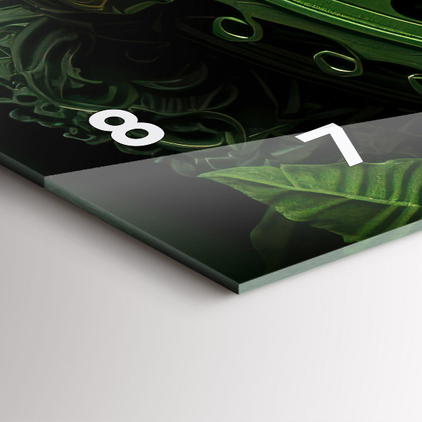 Zegar poziomy Zielony mechanizm