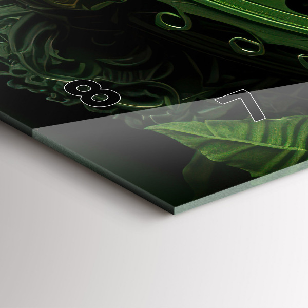 Zegar poziomy Zielony mechanizm