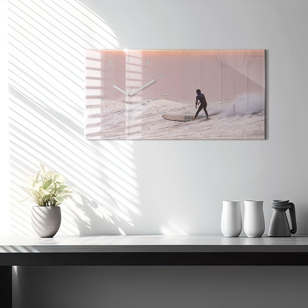 Zegar poziomy Surfer na Hawajach