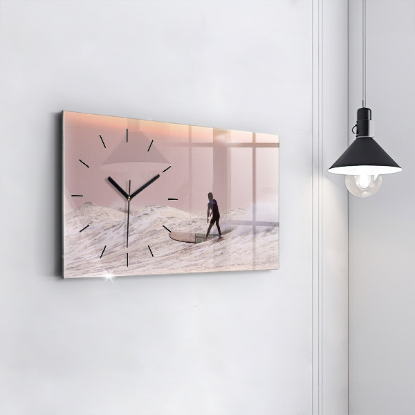 Zegar poziomy Surfer na Hawajach