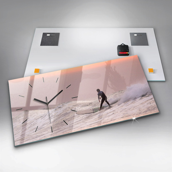 Zegar poziomy Surfer na Hawajach