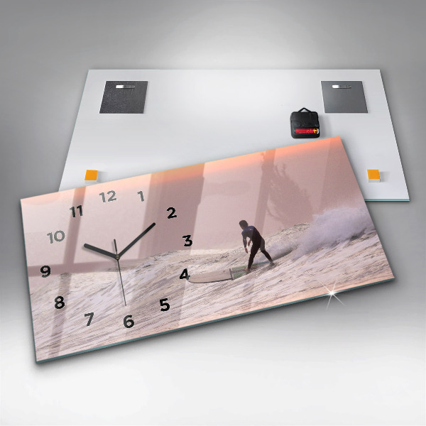 Zegar poziomy Surfer na Hawajach