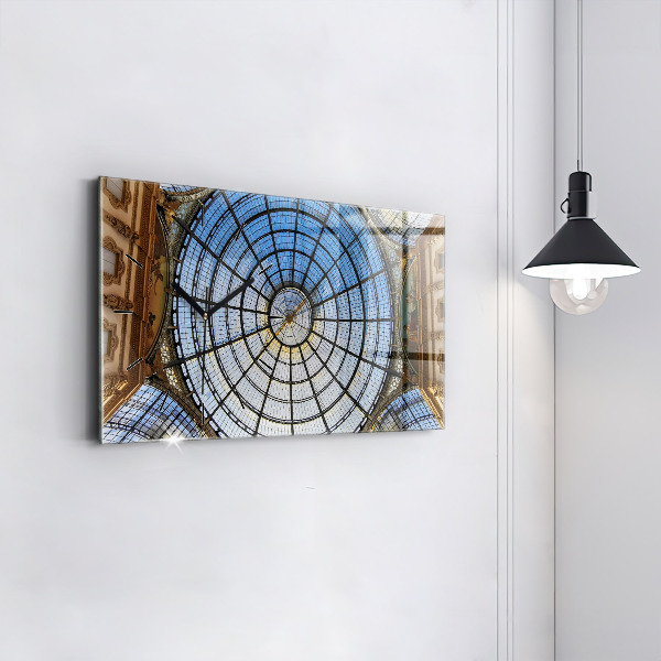 Zegar ścienny poziomy Galeria handlowa w Mediolanie