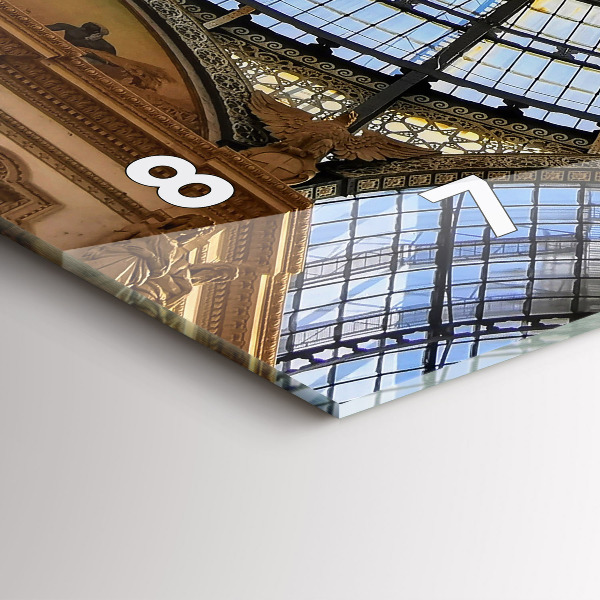 Zegar ścienny poziomy Galeria handlowa w Mediolanie