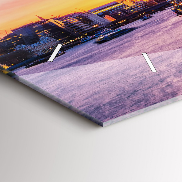 Zegar ścienny poziomy Widok na Londyn