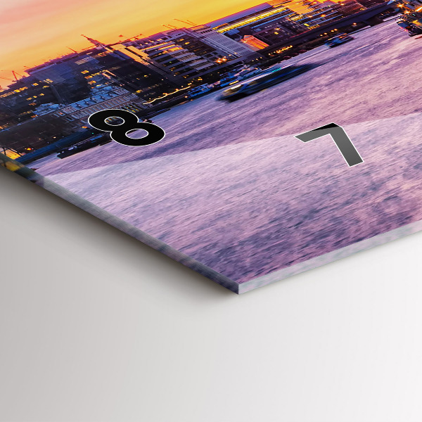 Zegar ścienny poziomy Widok na Londyn