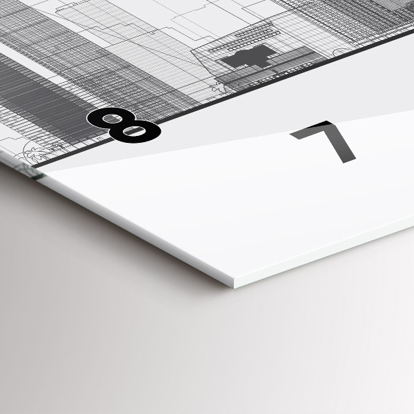 Zegar ścienny poziomy Panorama San Francisco