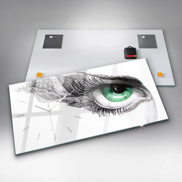 Zegar ścienny poziomy Abstrakcja oko człowieka