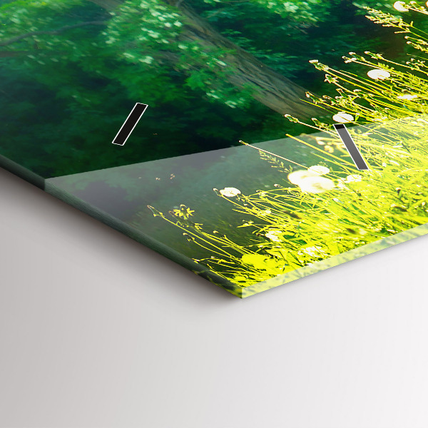 Zegar ścienny poziomy Natura wiosenna