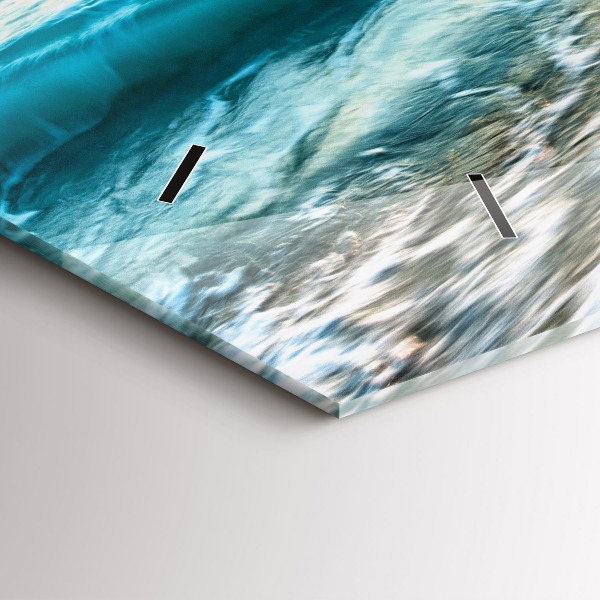 Zegar ścienny poziomy Plaża, morze i piasek