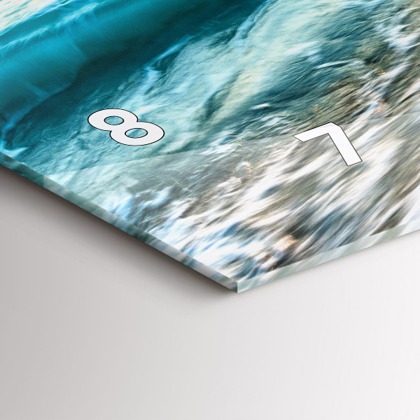 Zegar ścienny poziomy Plaża, morze i piasek