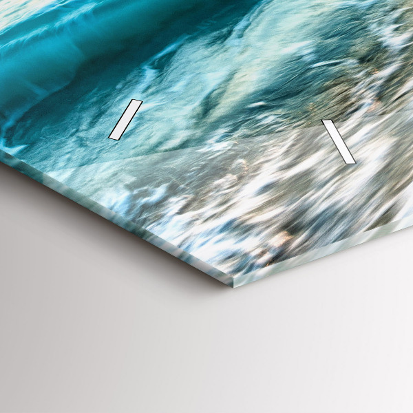 Zegar ścienny poziomy Plaża, morze i piasek