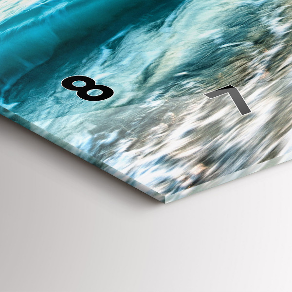 Zegar ścienny poziomy Plaża, morze i piasek