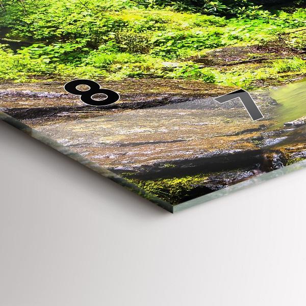 Zegar ścienny poziomy Wodospad las